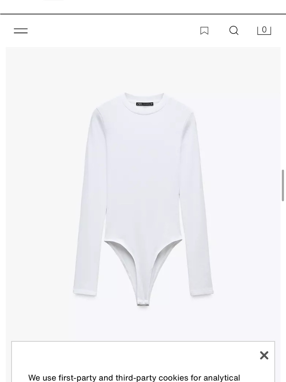 Zara pale blue Crewneck Long Sleeve Top